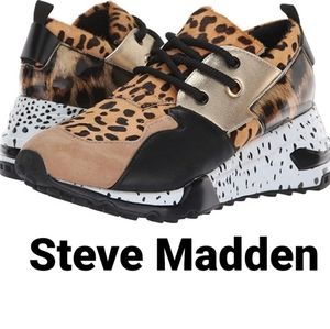 Steve Madden cliff sneakers  cheeta style  zize 9